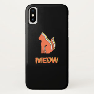 Cute Cat, Oranje en geel dier, Abstracte Pop Art Case-Mate iPhone Case