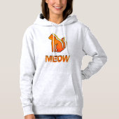 Cute Cat, Oranje en geel dier, Abstracte Pop Art Hoodie (Voorkant)