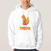 Cute Cat, Oranje en geel dier, Abstracte Pop Art Hoodie (Voorkant)
