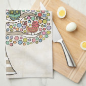 Cute Cat Owl & Birds Sittin in a Tree Illustration Theedoek (Quarter Fold)