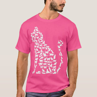 Cute Cat Owner, Kitten Silhouette, Kat, Zany Br T-shirt