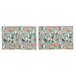 Cute Cat Paar of Kussensloop