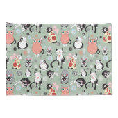 Cute Cat Paar of Kussensloop (Achterkant-Rechts)