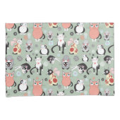 Cute Cat Paar of Kussensloop (Voorkant-Rechts)