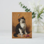 Cute Cat Painting Briefkaart (Staand voorkant)