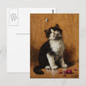 Cute Cat Painting Briefkaart (Voorkant / Achterkant)