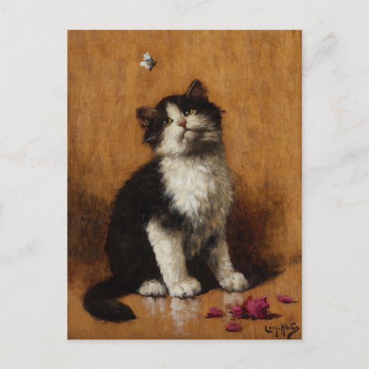 Cute Cat Painting Briefkaart (Voorkant)