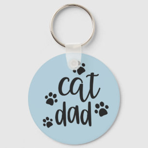 Cute cat Pap woord art Trucker Sleutelhanger