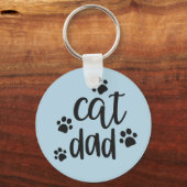Cute cat Pap woord art Trucker Sleutelhanger (Voorkant)