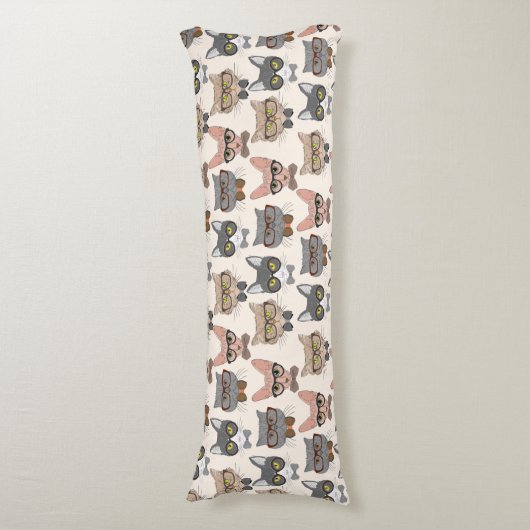 Cute Cat-patroon Lichaamskussen (Voorkant Verticaal)