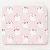 Cute Cat-patroon Muismat (Voorkant)