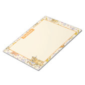 Cute Cat Pattern Add Name Notitieblok (Schuin)