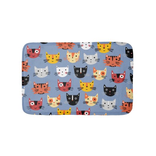 Cute Cat Pattern Badmat (Voorkant)