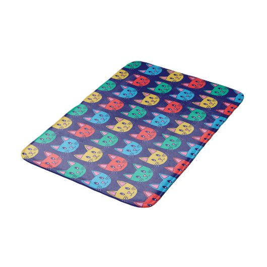 Cute Cat Pattern Badmat (Gekanteld)