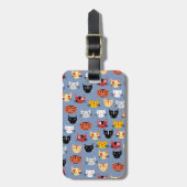 Cute Cat Pattern Bagagelabel (Voorkant verticaal)
