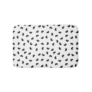 CUTE Cat Pattern Black and White Badmat