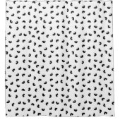 CUTE Cat Pattern Black and White Douchegordijn (Voorkant)