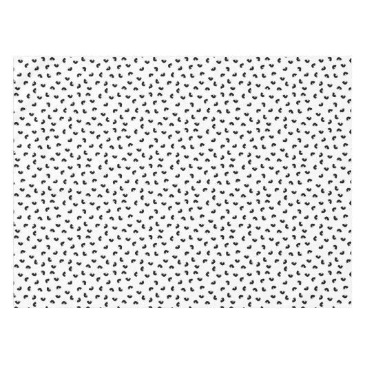 CUTE Cat Pattern Black and White Tafelkleed (Voorkant (Horizontaal))