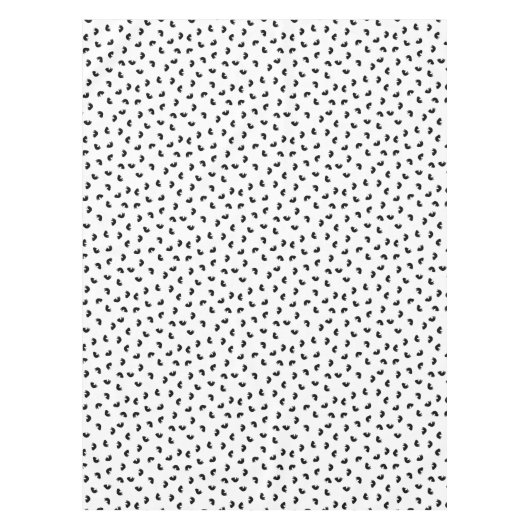 CUTE Cat Pattern Black and White Tafelkleed (Voorkant)