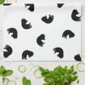 CUTE Cat Pattern Black and White Theedoek (Gevouwen)
