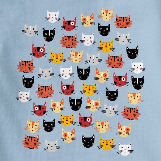 Cute Cat Pattern Blue