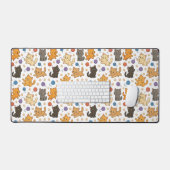 Cute Cat Pattern Bureaumat (Keyboard & Muis)