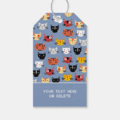 Cute Cat Pattern Cadeaulabel (Achterkant)