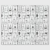 Cute Cat Pattern Cadeaupapier (Vlak)