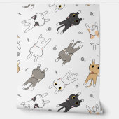 Cute Cat pattern for Your Kid Room Behang (Afrollen)