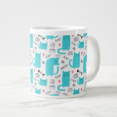 Cute Cat Pattern Grote Koffiekop (Voorkant rechts)