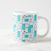 Cute Cat Pattern Grote Koffiekop (Rechts)