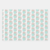 Cute Cat Pattern Kinder Inpakpapier Vel (Voorkant)