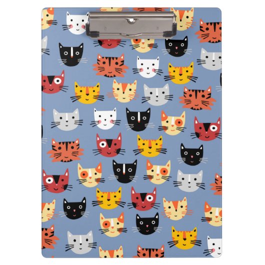 Cute Cat Pattern Klembord (Voorkant)