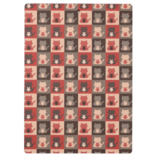Cute Cat Pattern Klembord (Achterkant)