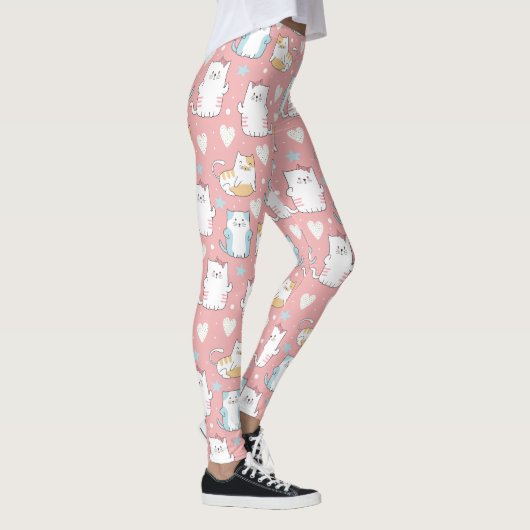 Cute Cat Pattern Leggings (Rechts)