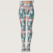 Cute Cat Pattern Leggings (Voorkant)