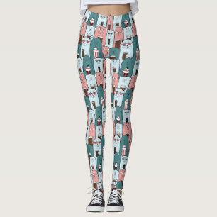 Cute Cat Pattern Leggings