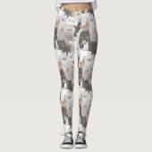 Cute Cat Pattern Leggings (Voorkant)