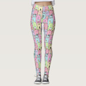 Cute Cat Pattern Leggings (Voorkant)