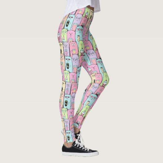 Cute Cat Pattern Leggings (Rechts)
