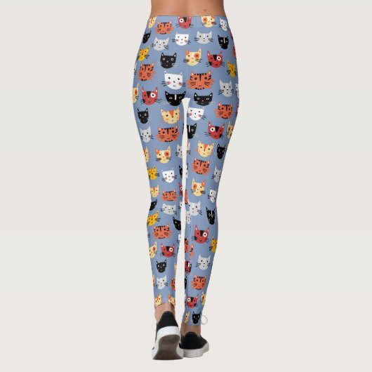 Cute Cat Pattern Leggings (Achterkant)