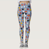 Cute Cat Pattern Leggings (Voorkant)