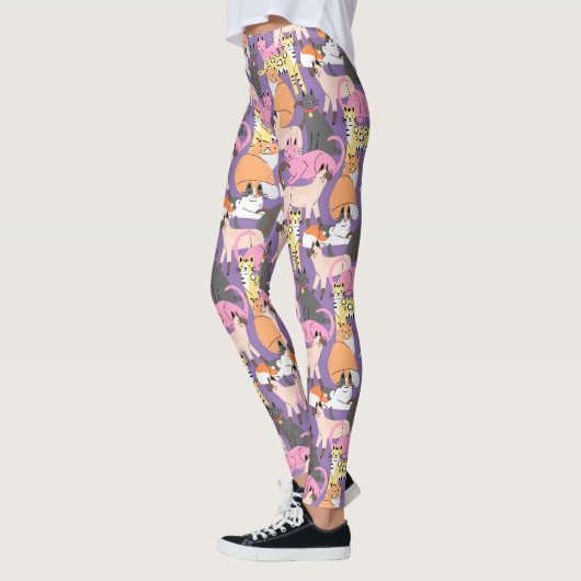 Cute Cat Pattern-Leggings Leggings (Links)