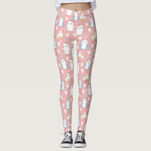 Cute Cat Pattern-Leggings Leggings