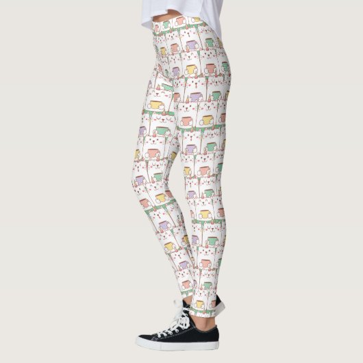 Cute Cat Pattern-Leggings Leggings (Links)