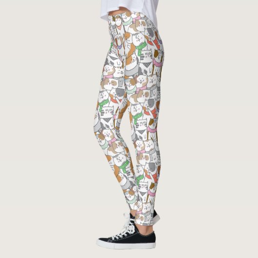Cute Cat Pattern-Leggings Leggings (Links)