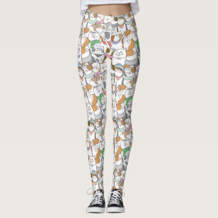 Cute Cat Pattern-Leggings Leggings
