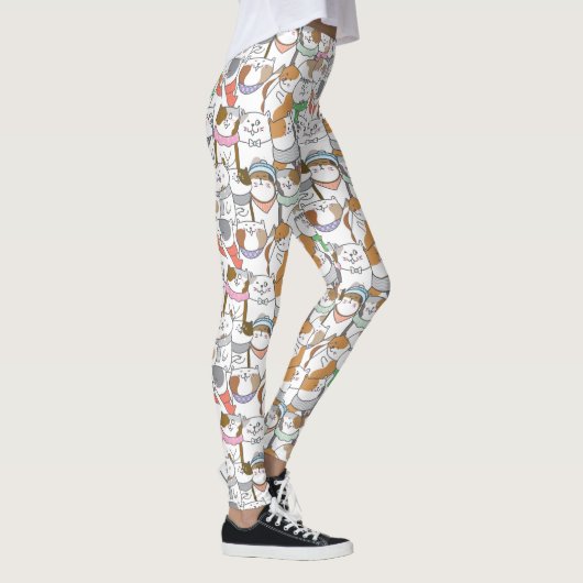 Cute Cat Pattern-Leggings Leggings (Rechts)