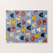 Cute Cat Pattern Legpuzzel (Horizontaal)