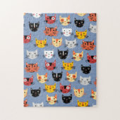 Cute Cat Pattern Legpuzzel (Verticaal)